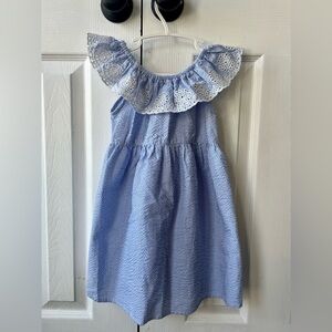 Primark Blue Seersucker Ruffle Dress